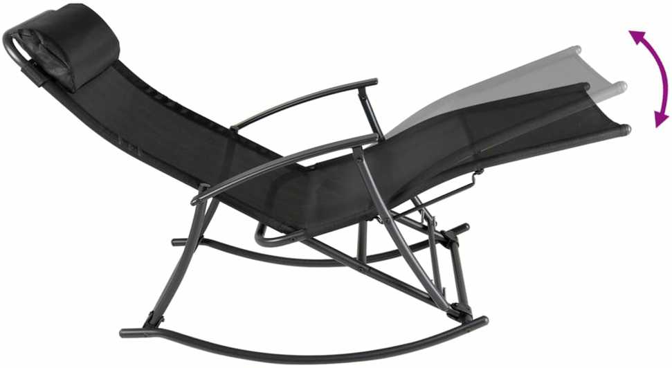 Sodo suoliukas, juodas, 112cm, poliratanas ir akacijos mediena