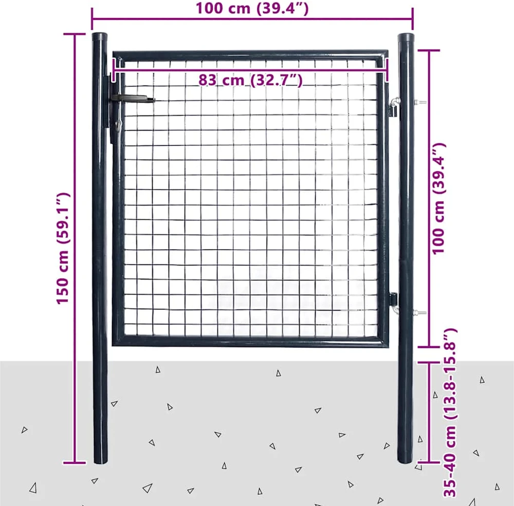 Sodo suoliukas, juodos spalvos, 125cm, plienas