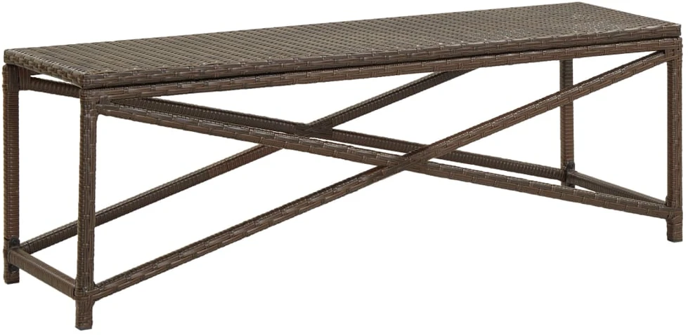 Sodo suoliukas, rudos spalvos, 120cm, poliratanas