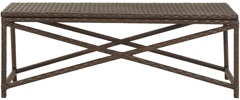 Sodo suoliukas, rudos spalvos, 120cm, poliratanas
