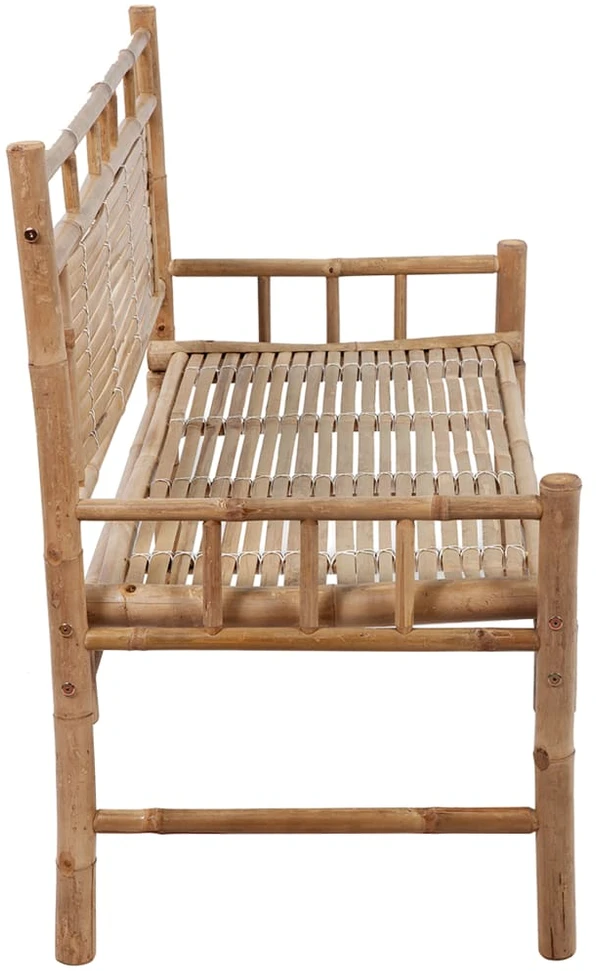 Sodo suoliukas su pagalvėle, 120cm, bambukas (41504+314949)