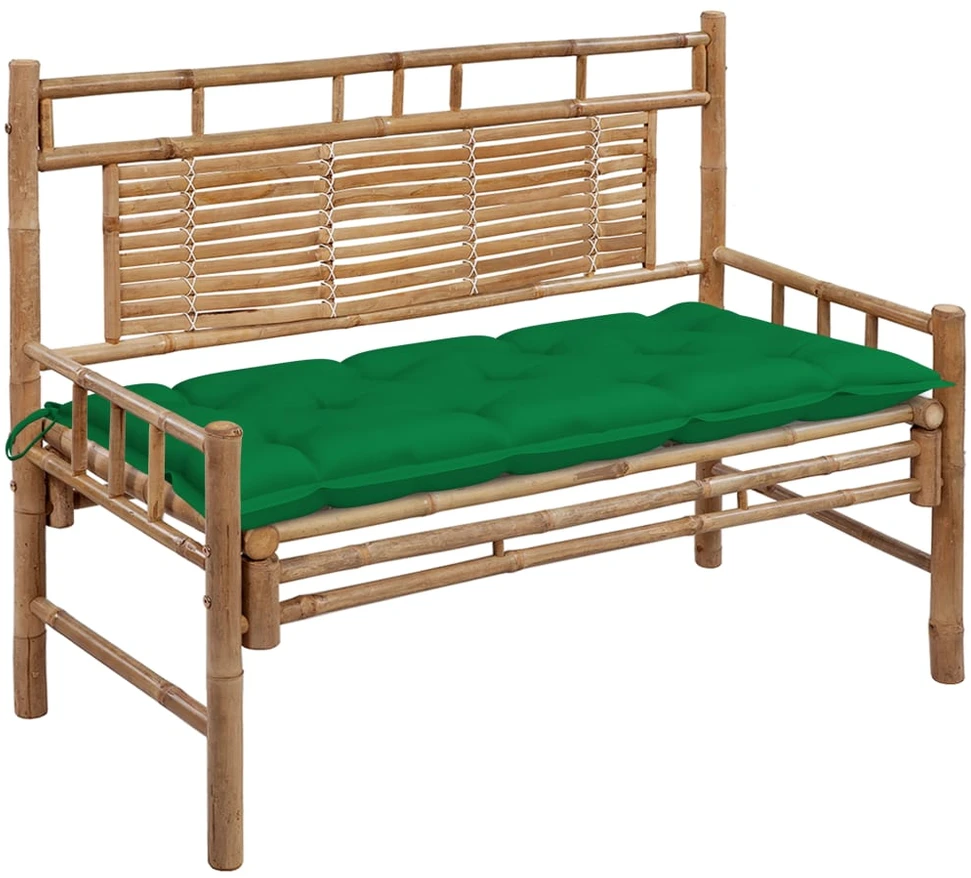 Sodo suoliukas su pagalvėle, 120cm, bambukas (41504+314949)