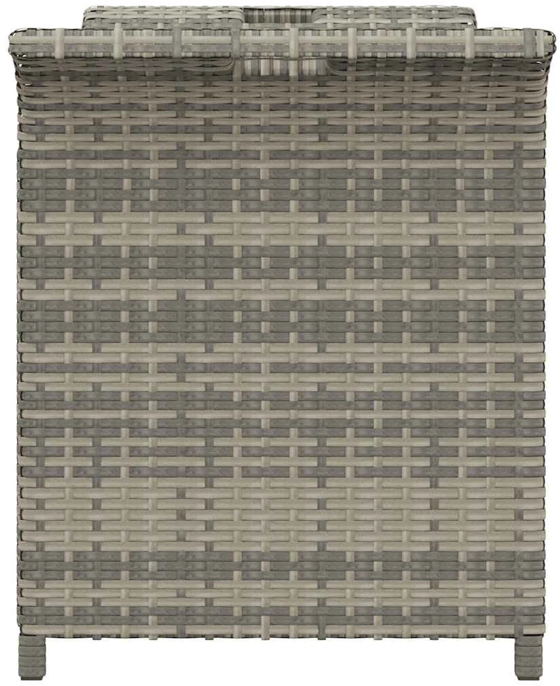 Sodo suoliukas su pagalvėle, pilkas, 116x46x57cm, poliratanas