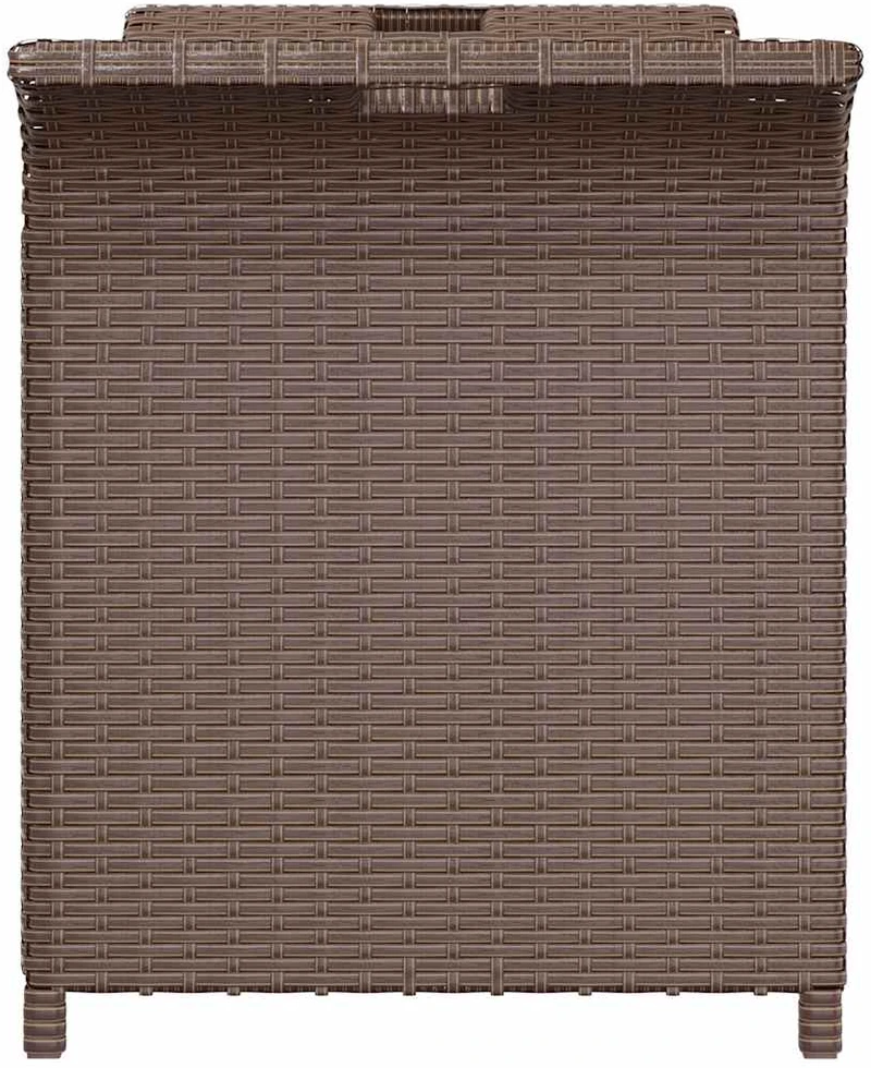 Sodo suoliukas su pagalvėle, rudas, 116x46x57cm, poliratanas