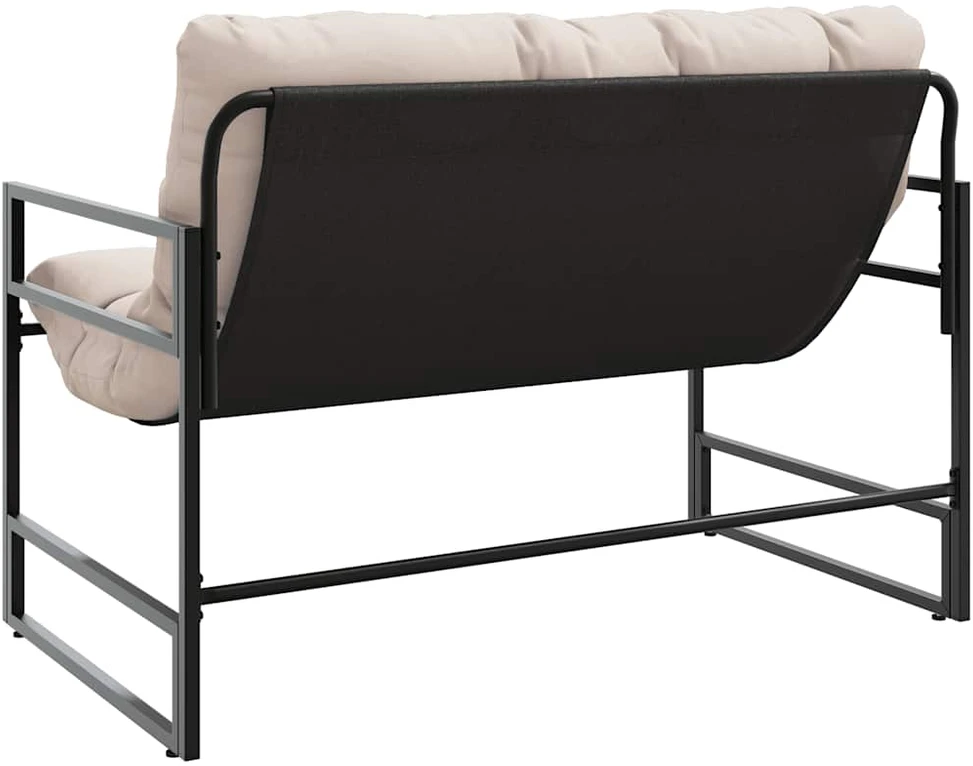 Sodo suoliukas su pagalvėle, taupe spalvos, 113cm, plienas