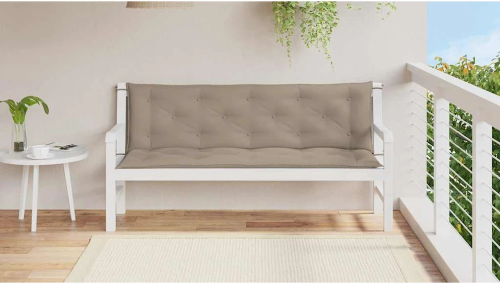 Sodo suoliuko pagalvėlė, taupe, 150x(50+50)x7cm, audinys