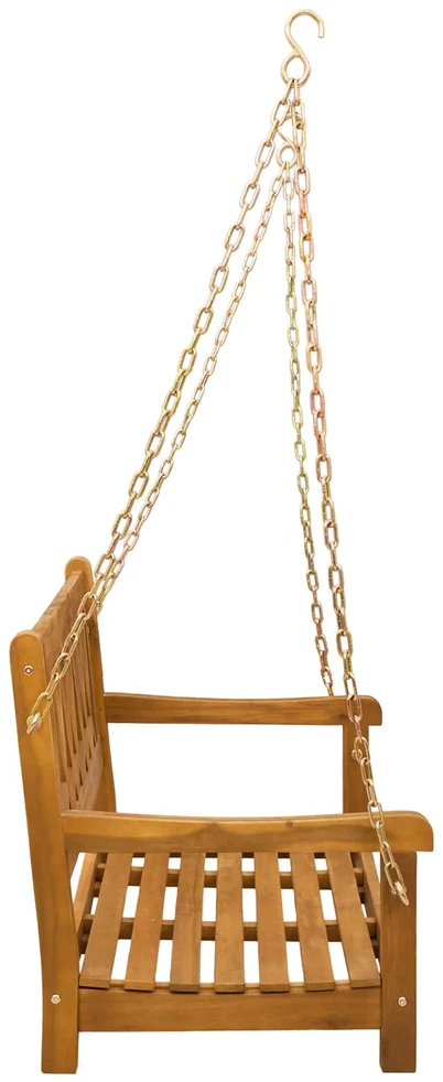 Lauko baldų komplektas Sodo sūpynė su suoleliu 2 -Seater 110 x 56 x 58 cm Natūrali