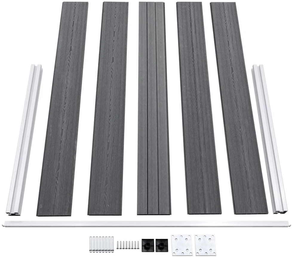 Sodo tvora, pilkos spalvos, 699x106cm, WPC (49073+3x49075)