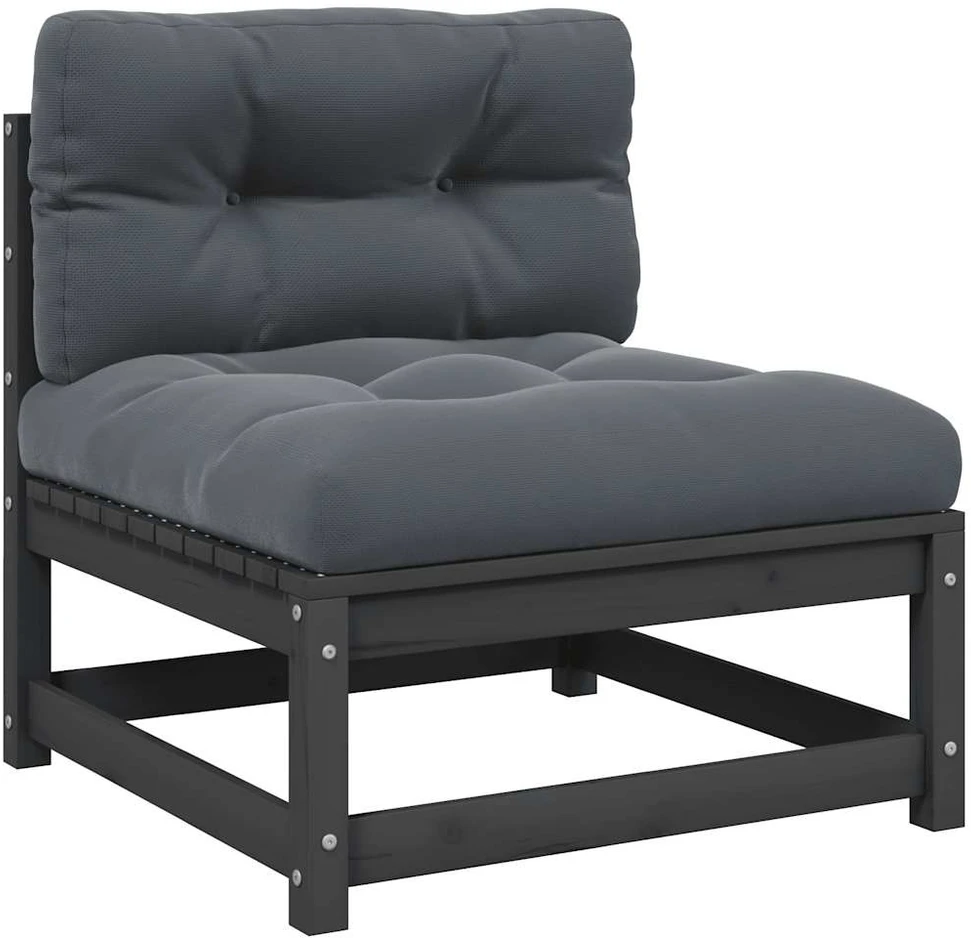 Sofa Sodo kempingo baldų komplektas, 5 dalių, pilkas, poliratanas