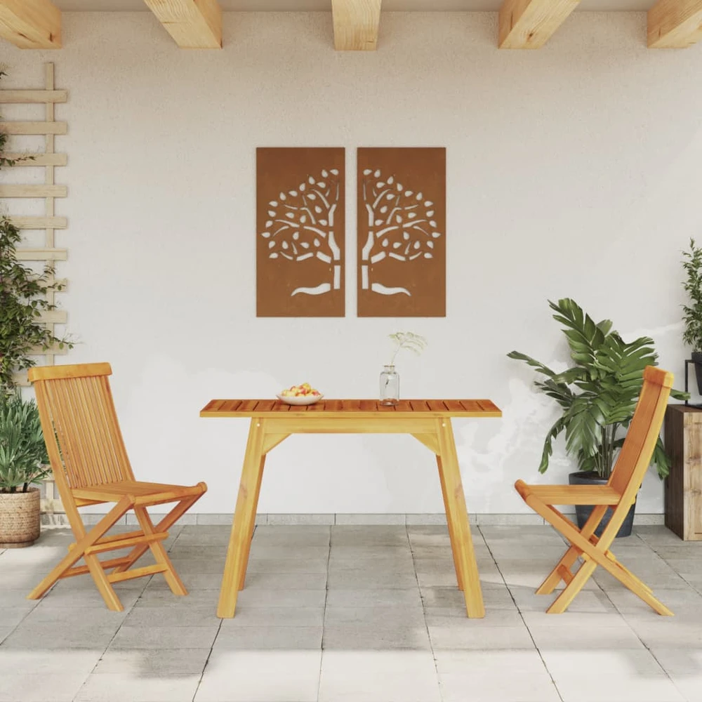 Sodo valgomojo stalas, 110x56x75cm, akacijos medienos masyvas