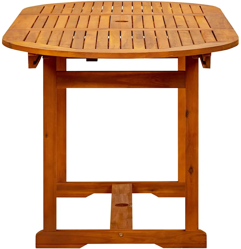 Sodo valgomojo stalas, (120–170)x80x75cm, akacijos masyvas