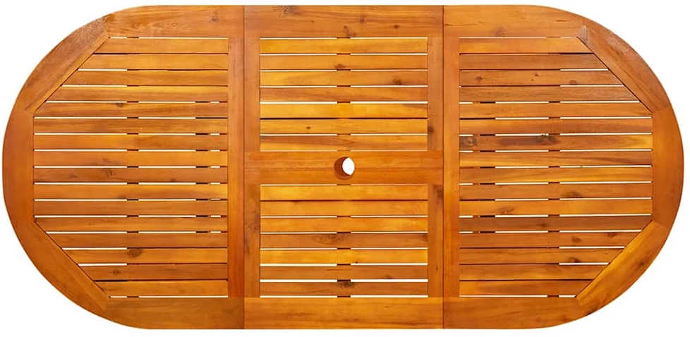 Sodo valgomojo stalas, (120–170)x80x75cm, akacijos masyvas