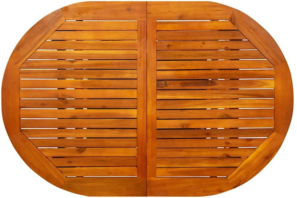 Sodo valgomojo stalas, (120–170)x80x75cm, akacijos masyvas