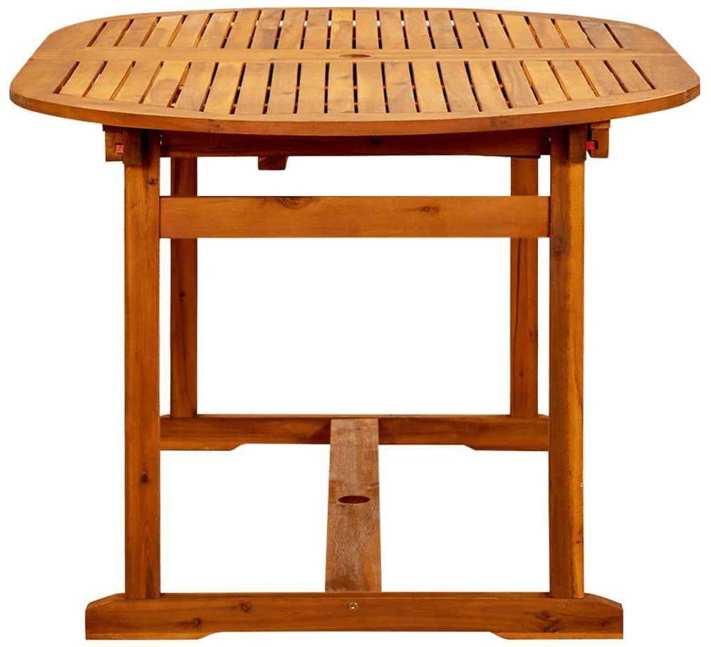 Sodo valgomojo stalas, (160–240)x100x75cm, akacijos masyvas