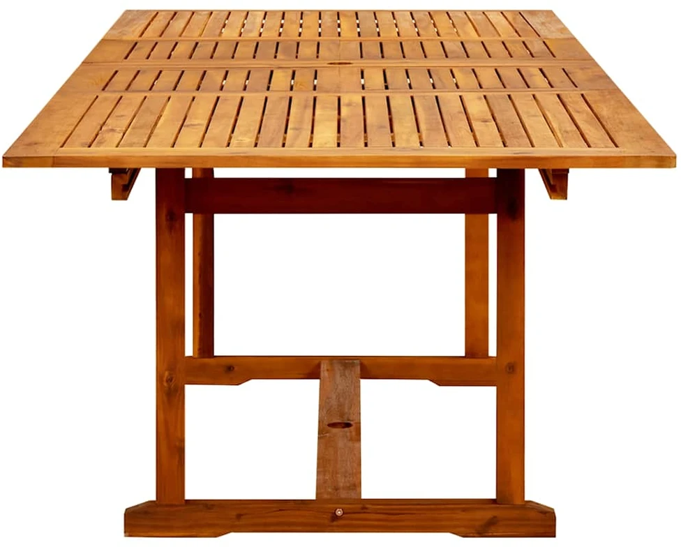Sodo valgomojo stalas, (160–240)x100x75cm, akacijos masyvas