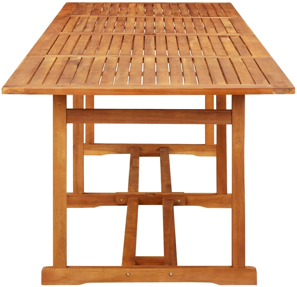 Sodo valgomojo stalas, 280x90x75 cm, akacijos medienos masyvas