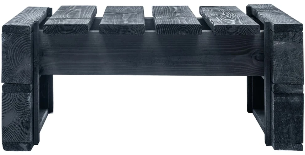 Sodo valgomojo stalas, juodas, 80x80x74cm, plienas ir stiklas