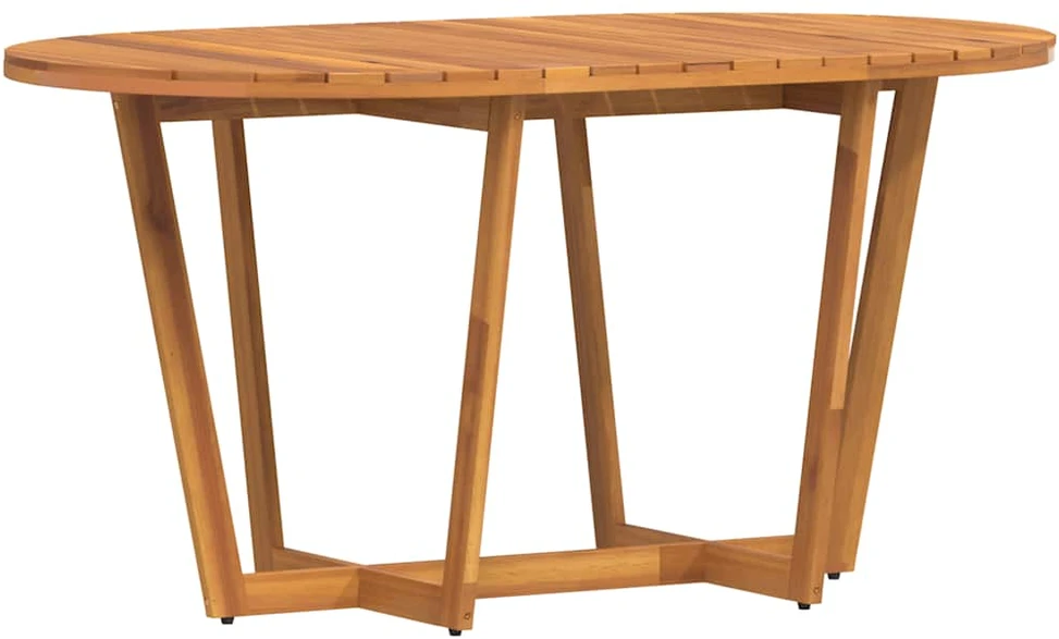 Sodo valgomojo stalas, ovalus, 150x90x75 cm, akacijos masyvas