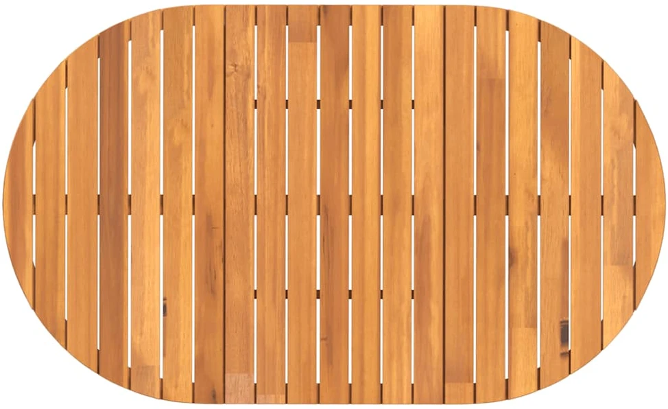 Sodo valgomojo stalas, ovalus, 150x90x75 cm, akacijos masyvas