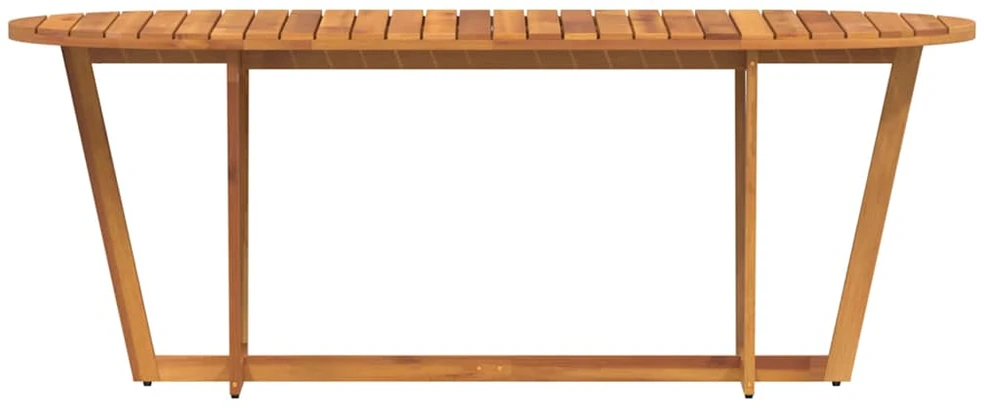 Sodo valgomojo stalas, ovalus, 200x90x75 cm, akacijos masyvas