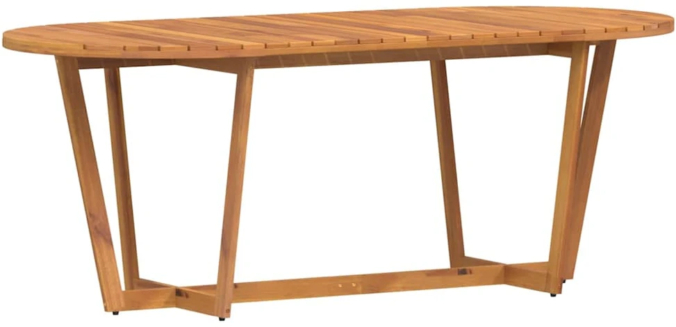 Sodo valgomojo stalas, ovalus, 200x90x75 cm, akacijos masyvas