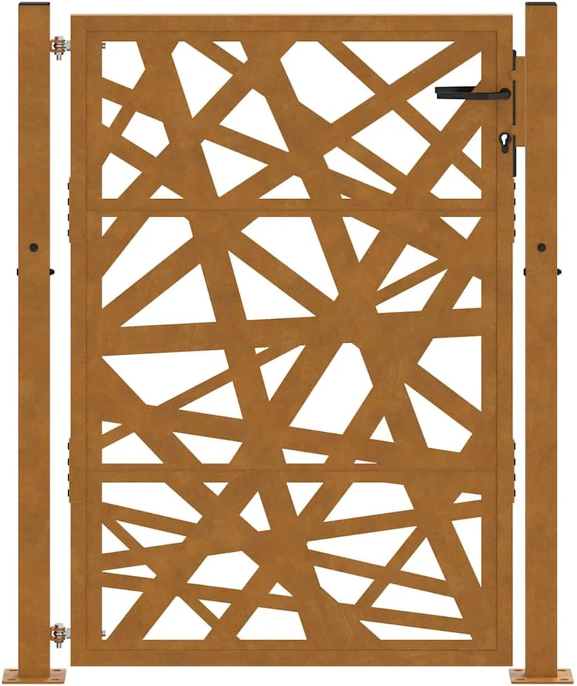 Sodo vartai, 100x125 cm, atsparūs oro sąlygoms, plienas, šviesaus dizaino
