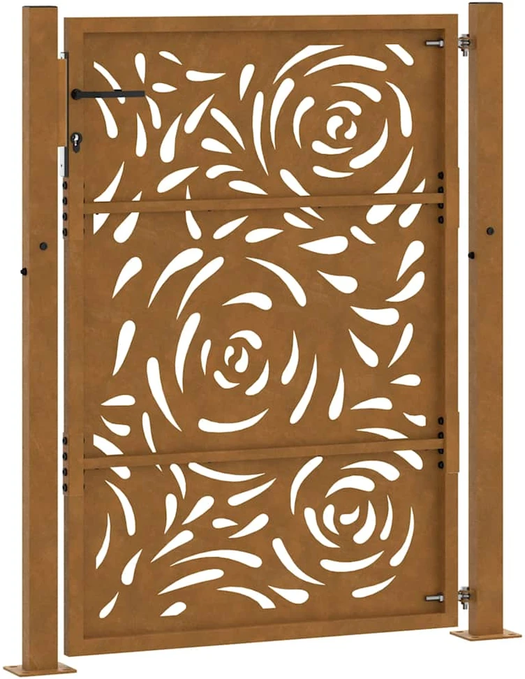 Sodo vartai, 100x150 cm, atsparūs oro sąlygoms, plienas, liepsnos raštas