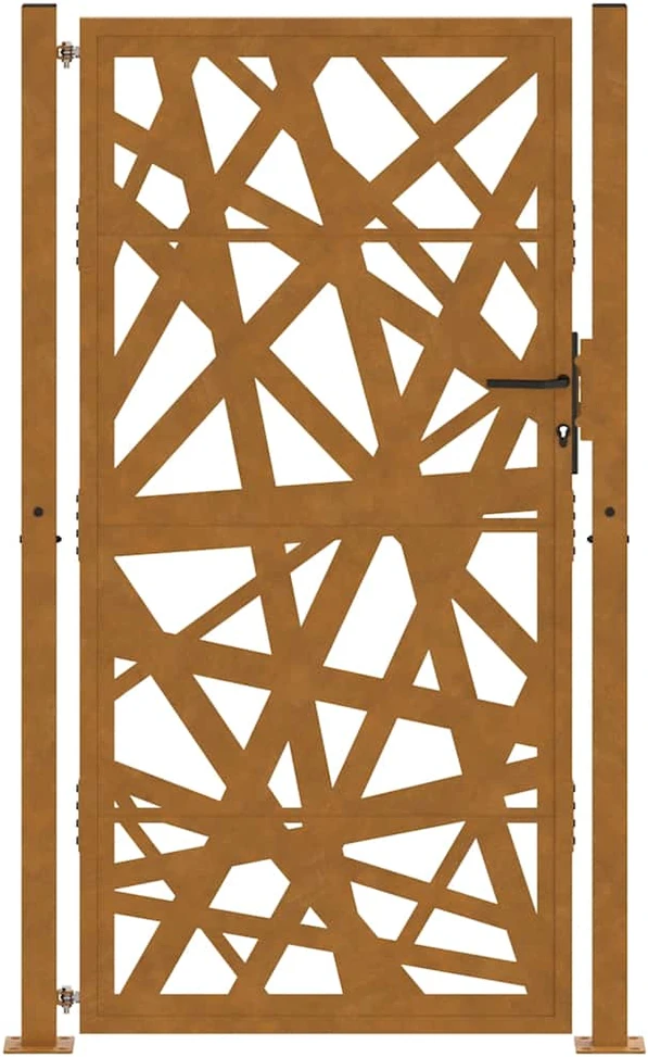 Sodo vartai, 100x175 cm, atsparūs oro sąlygoms, plienas, šviesaus dizaino