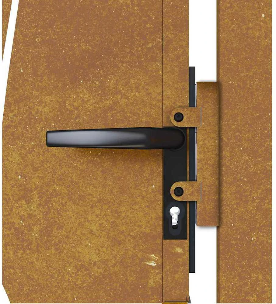 Sodo vartai, 105x180cm, corten plienas, žolės dizaino