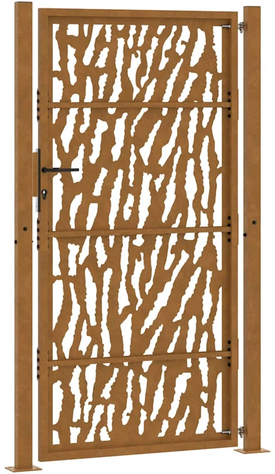 Sodo vartai, 100x200 cm, atsparūs oro sąlygoms, plienas, su atbrailomis