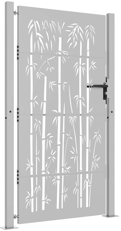 Sodo vartai, 105x205cm, corten plienas, bambuko dizaino
