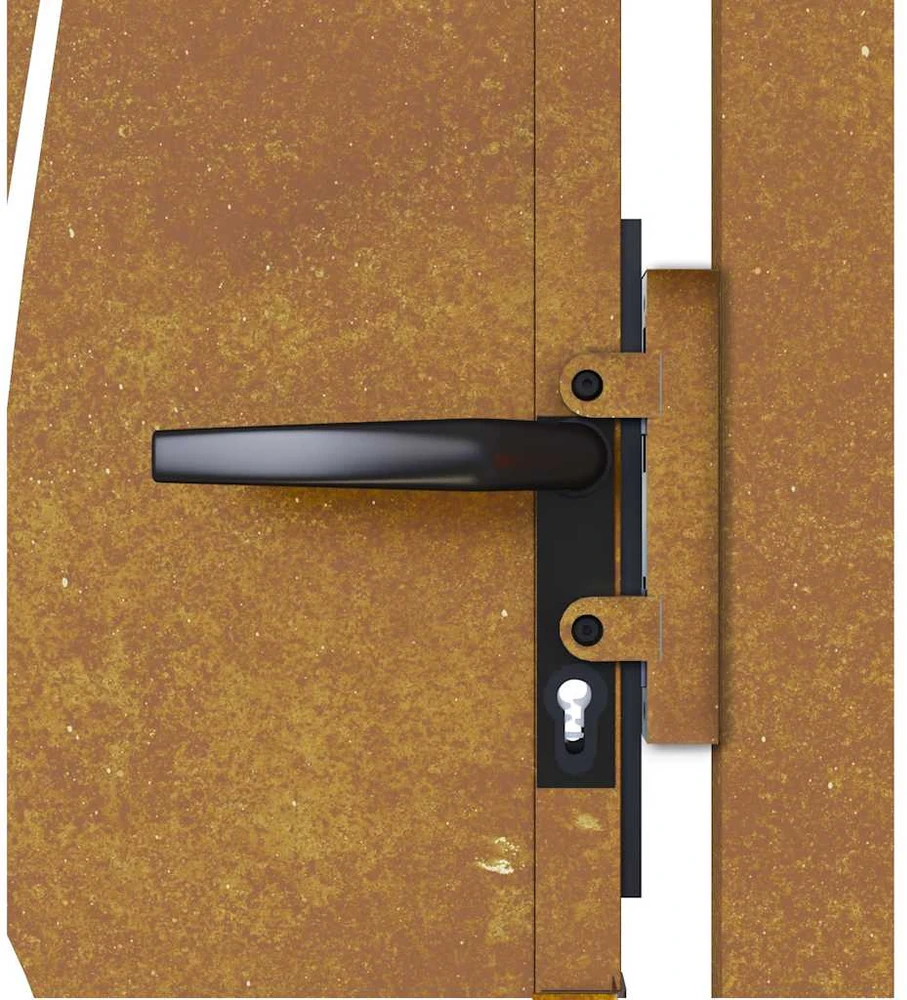 Sodo vartai, 105x205cm, corten plienas, žolės dizaino