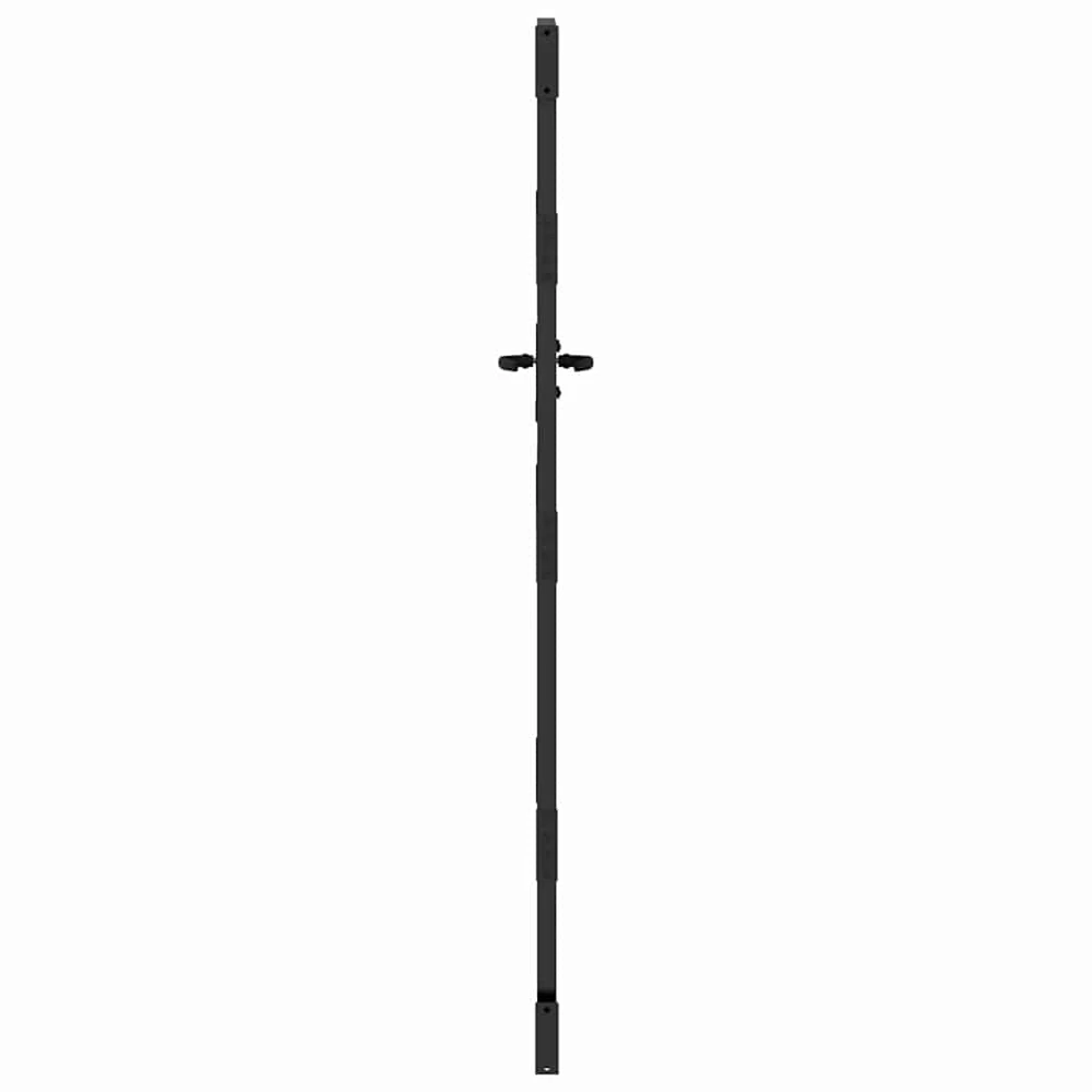 Sodo vartai 85 x 175 cm Juoda Užrakintas