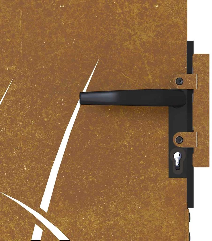 Sodo vartai, 85x125cm, corten plienas, žolės dizaino