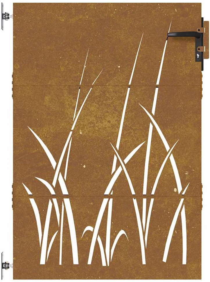 Sodo vartai, 85x125cm, corten plienas, žolės dizaino