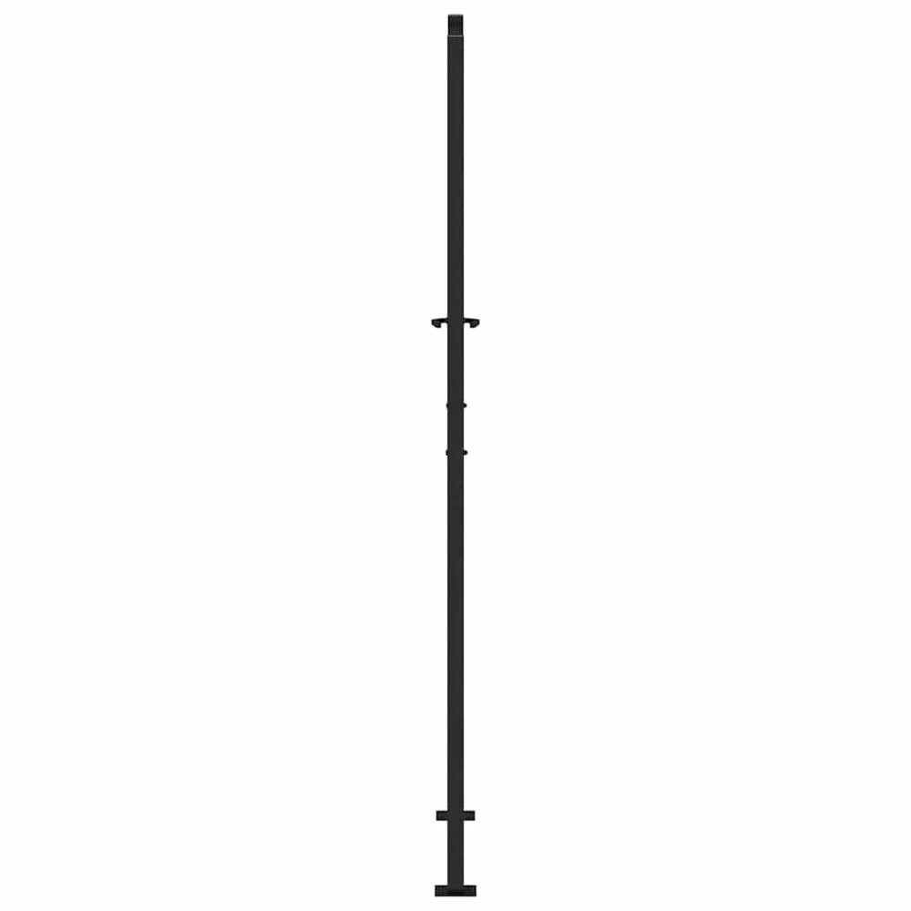 Sodo vartai, juodi, 100x200 cm, plienas, banguotos konstrukcijos