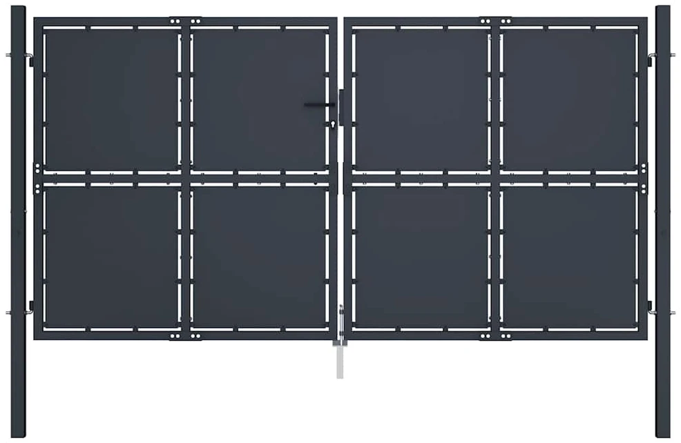 Sodo vartai, antracito spalvos, 300x150cm, plienas