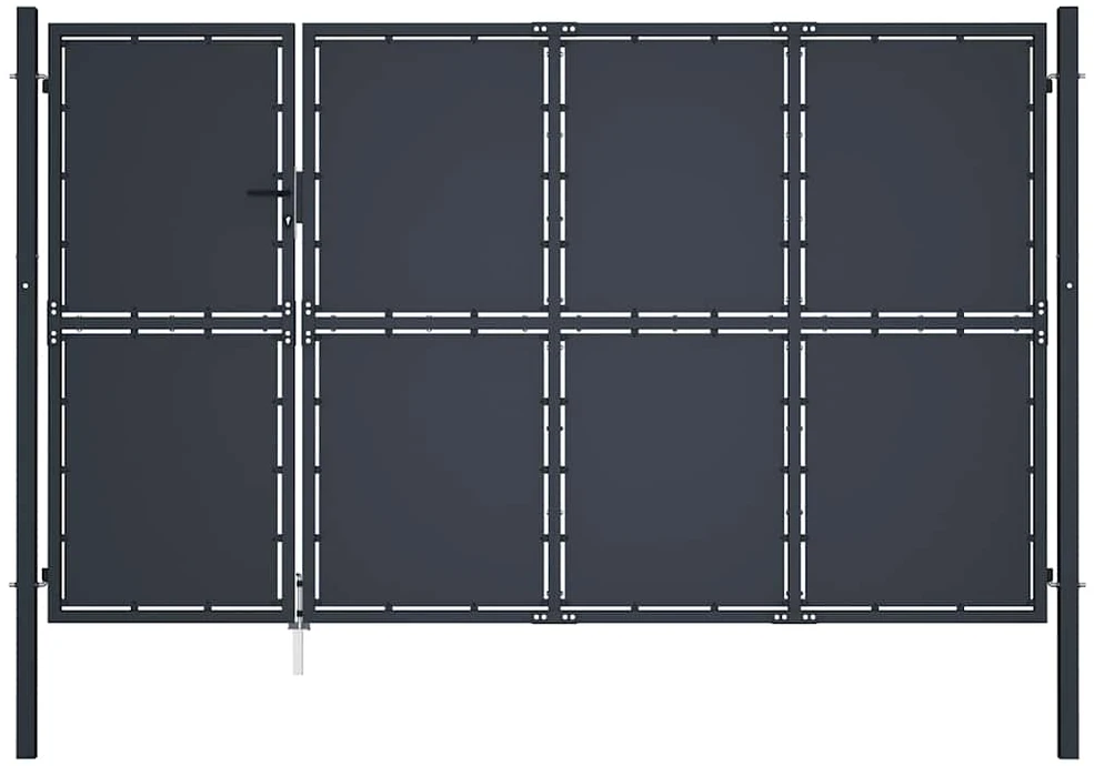 Sodo vartai, antracito spalvos, 350x150cm, plienas