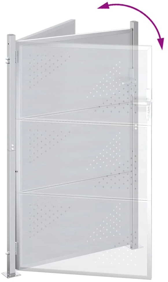 Sodo vartai 85 x 120 cm Nerūdijantis plienas Užrakintas