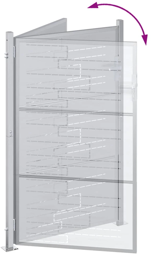 Sodo vartai 85 x 120 cm Nerūdijantis plienas Užrakintas