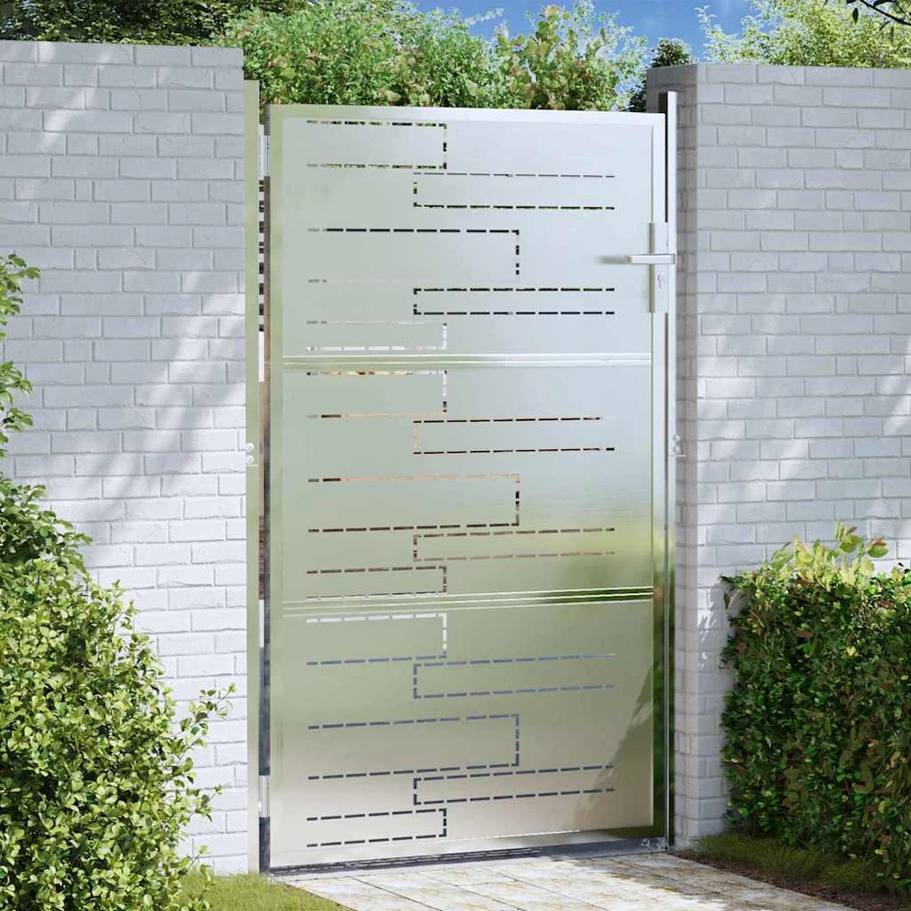 Sodo vartai 85 x 120 cm Nerūdijantis plienas Užrakintas