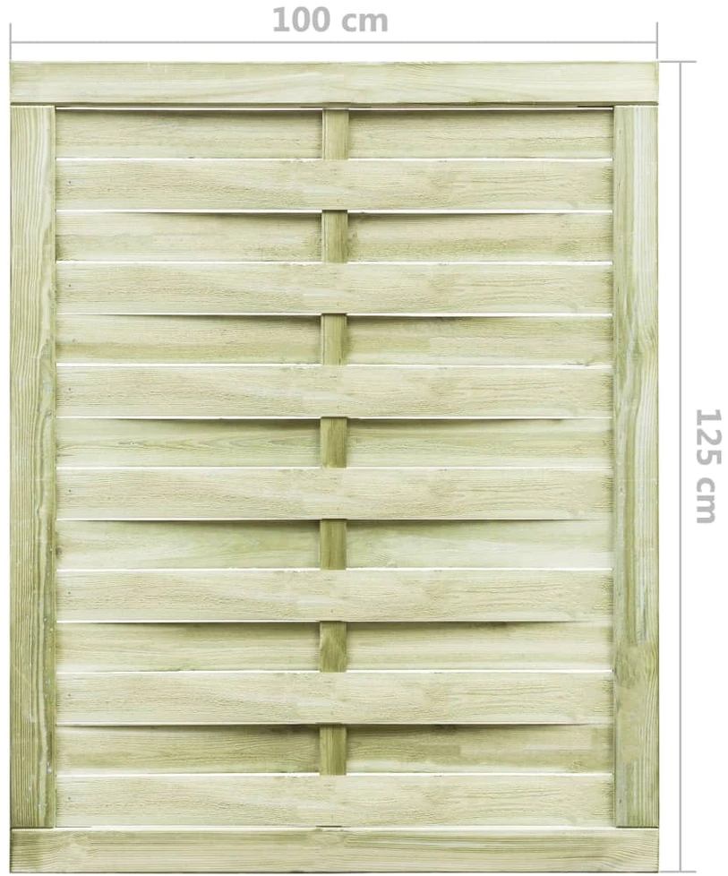 Sodo vartai, žali, 100x125cm, impregnuota pušies mediena