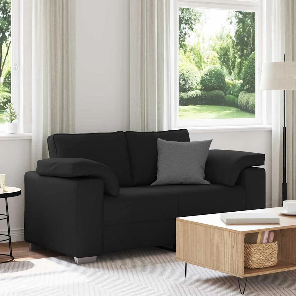 Dvivietė sofa Juodas 160 cm audinys