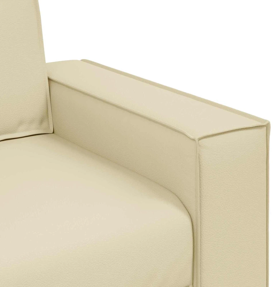 Dvivietė sofa Kreminė 180 cm Dirbtinė oda