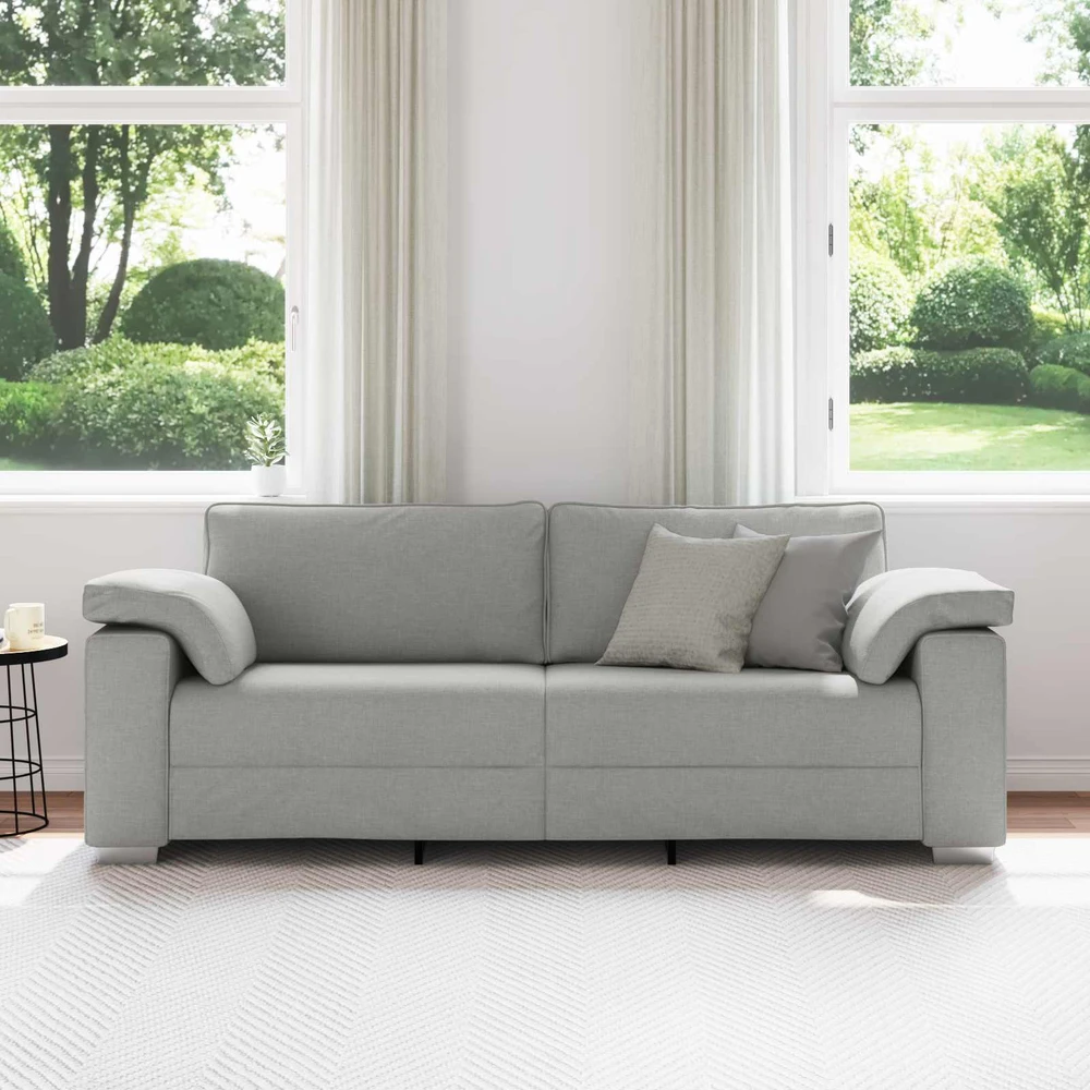 3-Vietis Sofa Debesų pilka 220 cm audinys