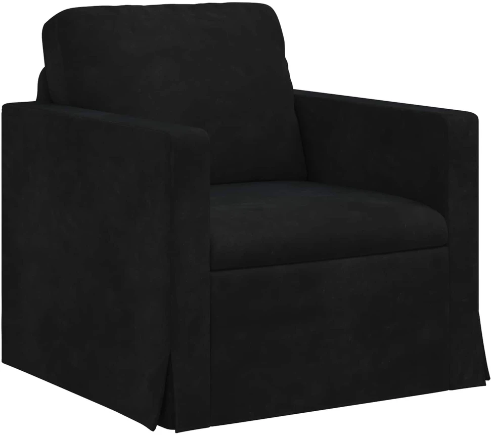 Sofa Sofos komplektas 2 vnt. Juoda Aksomas