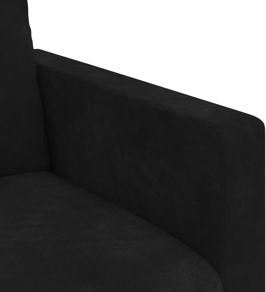 Sofa Sofos komplektas 2 vnt. Juoda Aksomas
