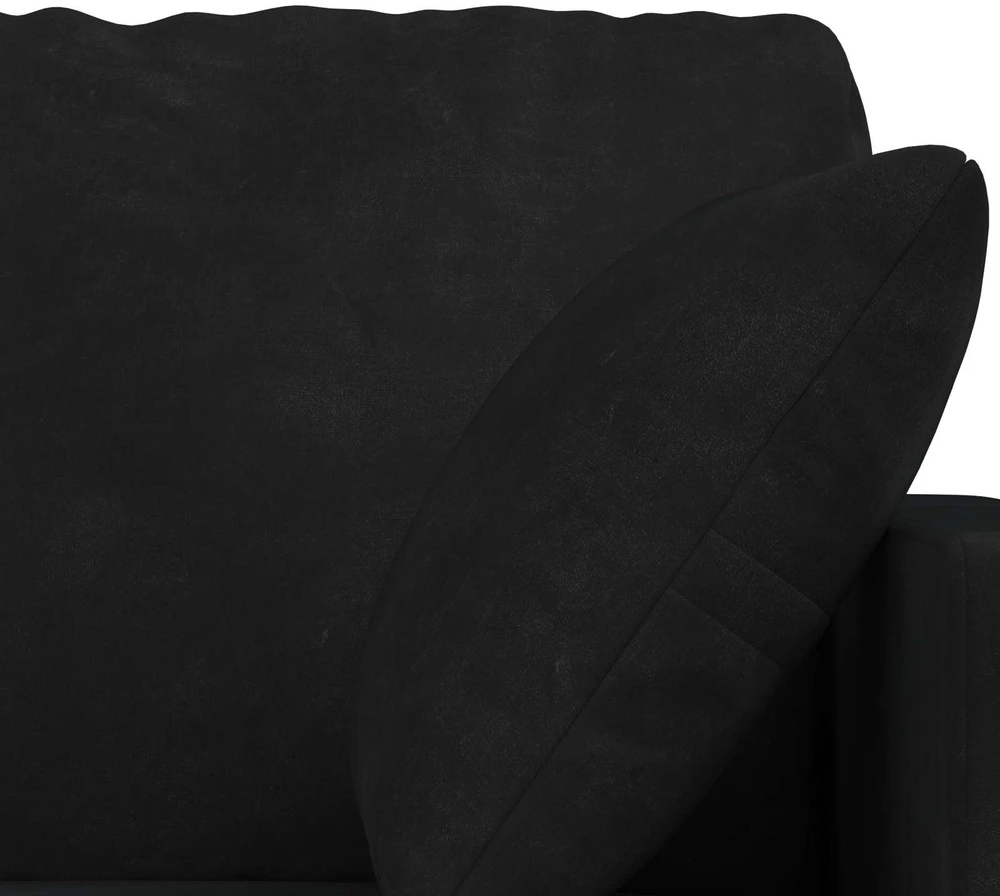 Sofa Sofos komplektas 2 vnt. Juoda Aksomas