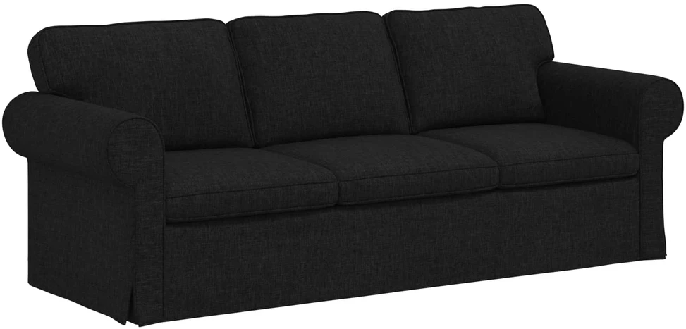 Sofa 2 pcs Juoda Metalas