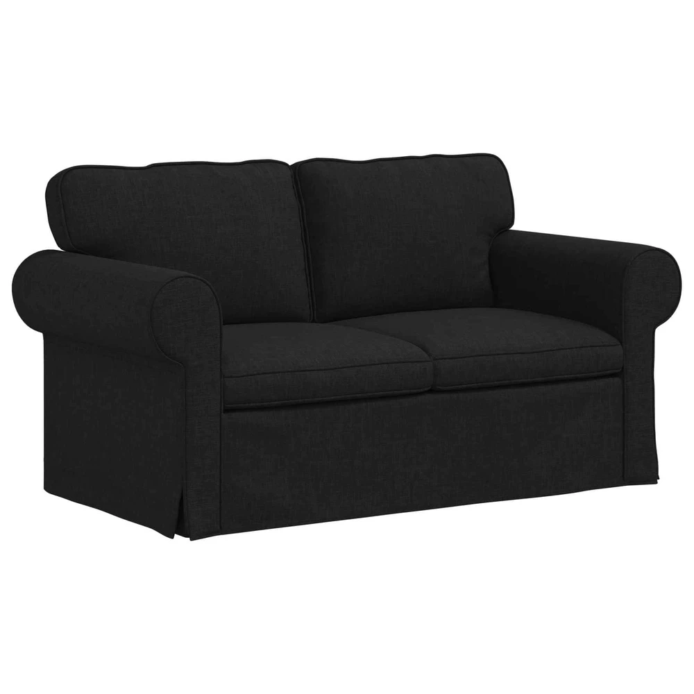 Sofa 2 pcs Juoda Metalas